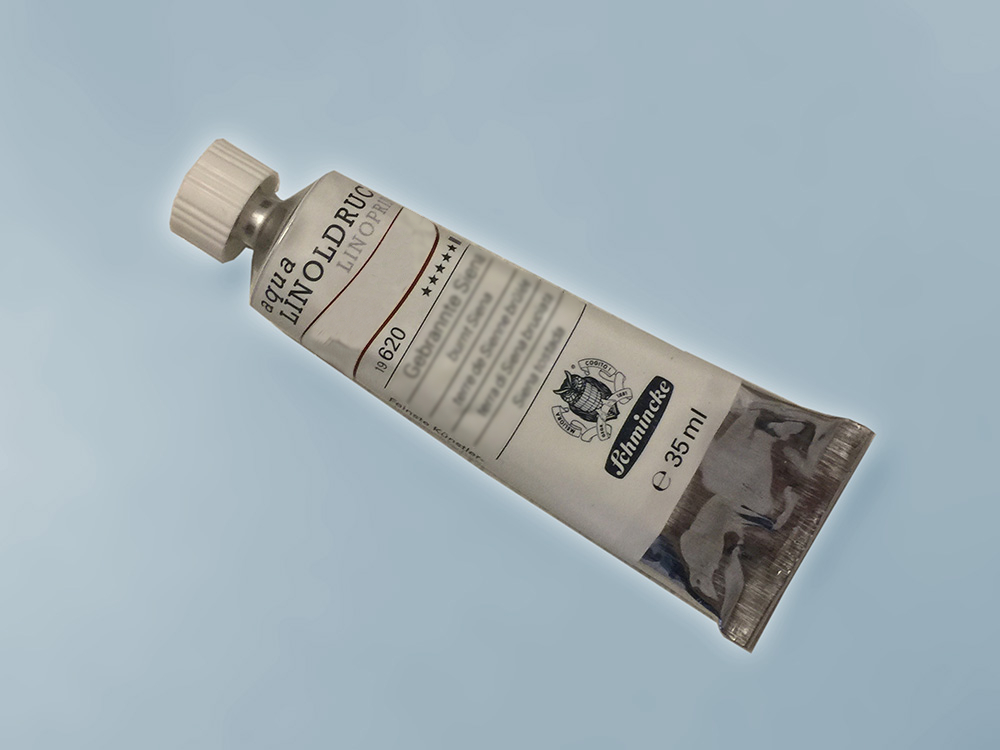 Wasser Linoldruck-Farbe linoprint permanentgrün